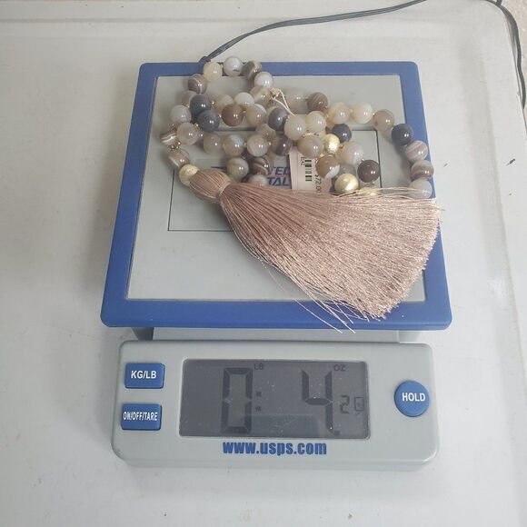 Love's Affect Natural Genuine Gemstone Stone Bead Tassel Handmade USA Necklace - Picture 16 of 16